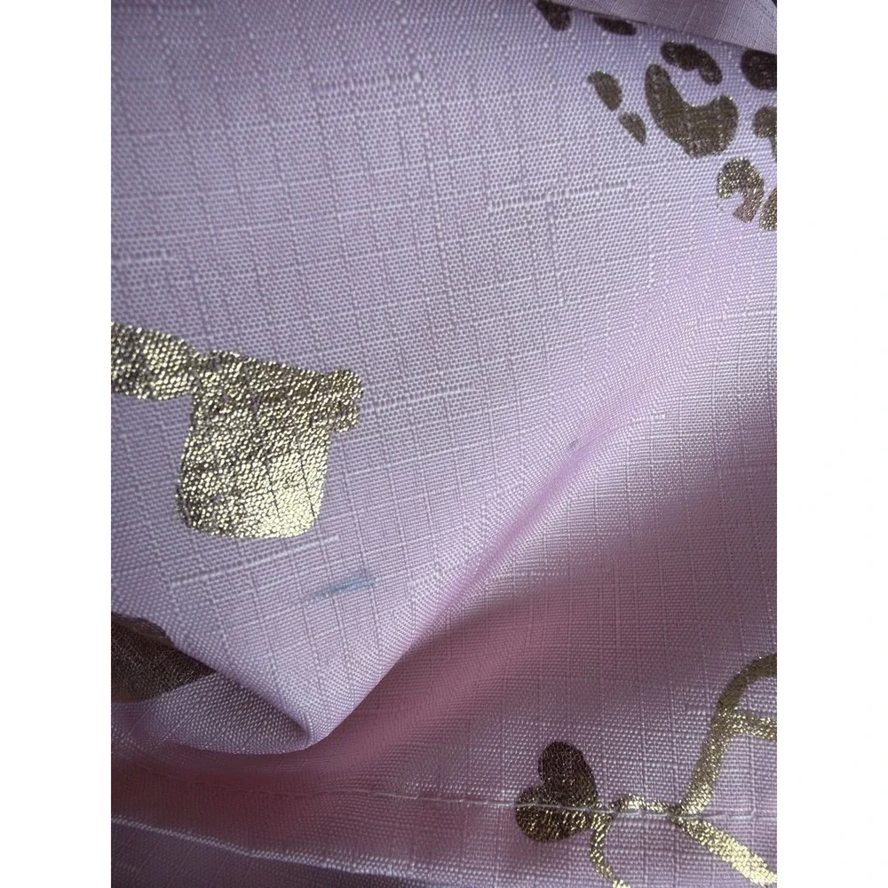 Juicy Couture Home Pink Gold Foil Heart Crown Butterfly Tablecloth Y2K Glam